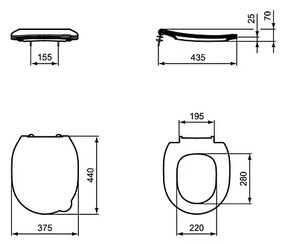 Vima - WC sedátko, biela 822