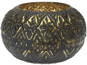 Svietnik 13x9cm 245gr zlatý čierny