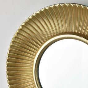 Kulaté nástěnné zrcadlo DAZ 29 cm zlaté