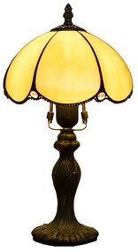 Tiffany stolová lampa Empir 103 - Huizhou Oufu Lighting v.36xš.20, sklo/kov,40W