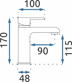Rea Bloom - umývadlová batéria, zlatá, REA-B6200