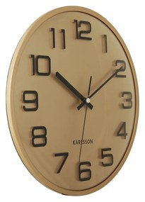 Karlsson 6022GD dizajnové nástenné hodiny zlaté,priemer 30 cm