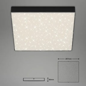 Briloner 7078-415 - LED Stropné svietidlo STAR SKY LED/21W/230V 28x28 cm čierna