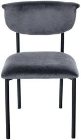 Stolička pre návštevy Gambell zamat - tmavošedá