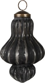 Granitová antik sklenená vianočná ozdoba stromček Noirre - Ø 7*12 cm