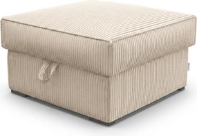 Taburet SMART COSARO XL s úložným priestorom 71x71 cm, krémový