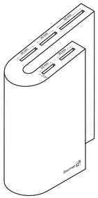 G21 Gourmet blok na nože, bambus, pre 5 nožov