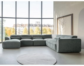 Svetlozelená rohová pohovka (pravý roh/do tvaru "U") Flex Felix – Miuform