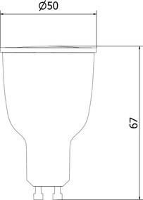 Mexen Nova, LED žiarovka GU10, 12W, teplá - 3000K, 1260 lm - L108-GU10-1230-01