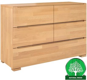 Komoda drevená buk 5s Skandica Sparta prírodný