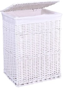 Kôš na bielizeň 72 l prútený biely