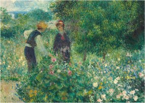 Obraz - Auguste Renoir, Picking Flowers, reprodukcia (70x50 cm)