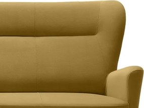 Trojmiestna pohovka Next, žltá látka