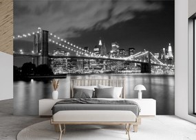 Gario Fototapeta Brooklynský most v noci, New York Materiál: Vliesová, Rozmery: 100 x 70 cm
