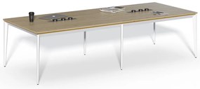 Konferenčný stôl Houseland Profit Meet 02 so 6 zásuvkami 300 cm dub prírodný