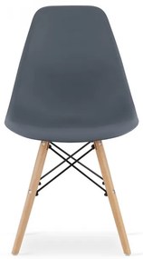 Set štyroch jedálenských stoličiek OSAKA dark slate (hnedé nohy) 4ks