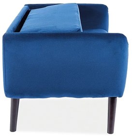 Sedacia súprava Elsa Velvet, dvojsedadlo, modrá / čierna