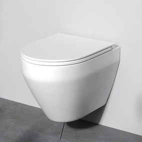 Toaletný set s inštaláciou AM.PM IIS90151.SB1700 bezokrajové, so sedadlom microlift, chróm mechanické tlačidlo na splachovanie