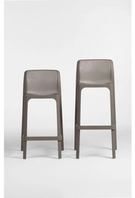 NET STOOL MINI záhradná barová stolička bez podrúčok tortora
