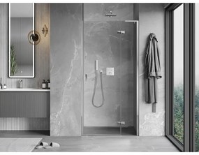 Mexen Mist-H L, 1-krídlové sprchové dvere pravé 90 cm, číre sklo, chrómový profil, 8A5L-090-000-01-00-P