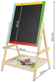 Kruzzel 9449 Multifunkčná obojstranná tabuľa pre deti 65 x 40 cm