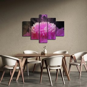 Obraz kvetiny v ružovom dyme (150x105 cm)