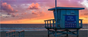 Obraz z pláže Santa Monica (120x50 cm)