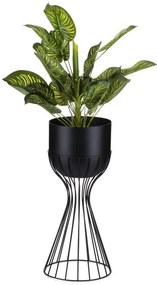 Kovový kvetináč LOFT 46x20 cm čierna