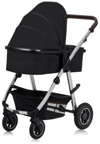 Lionelo - Kombinovaný kočík 2v1 AMBER čierna/strieborná