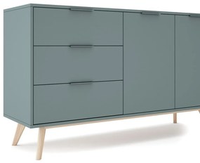 Komoda sivozelená 140x81x40 cm Pisco – Marckeric