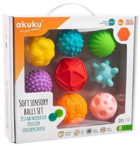 AKUKU Sada senzorických hračiek 8ks Akuku balóniky