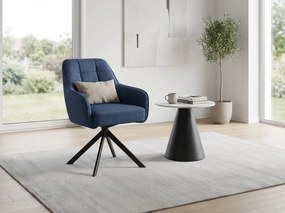 Odkladací stolík HILL Ø 50 cm, bielo-čierny