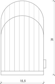 Bavlnená kuchynská rukavica Rubi – noo.ma