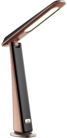 LED stmievateľná nabíjateľná stolová lampa TOP LED/4W/5V 1800 mAh 3000/4000/5000K hnedá/čierna