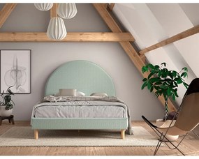 Zelená čalúnená jednolôžková posteľ s roštom 140x200 cm MOON – Vipack