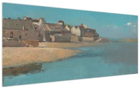 Obraz - Odilon Redon, Village by the Sea in Brittany, reprodukcia (120x50 cm)