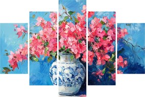 Obraz - Váza ružových kvetov (150x105 cm)