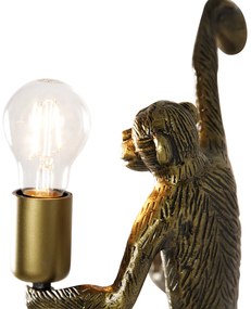Zlatá nástenná lampa opica - Animal Monkey