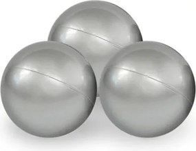 Samostatné loptičky 50 ks - strieborná