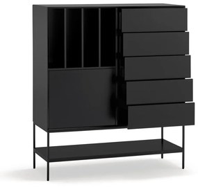 Čierna skrinka 120x140x45 cm Platt – Teulat