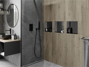 Mexen X-Wall-NR, polica na zapustenie bez príruby 30 x 30 cm, grafitová matná - 19E1303010