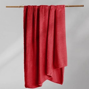 Červená deka z mikrovlákna DecoKing Henry, 220 × 240 cm