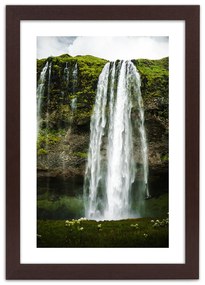 Gario Plagát Vodopád v zelených horách Farba rámu: Bez rámu, Rozmery: 20 x 30 cm