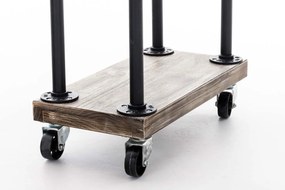 Stojan na drevo Forks 30x60x150, industriálny, čierny kov, drevo