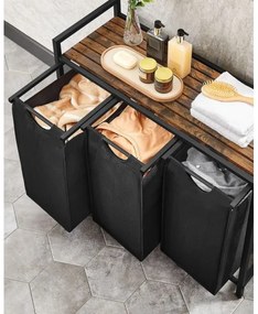 Kôš na bielizeň REX hnedá/čierna