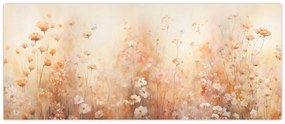 Obraz - Vzor divokých kvetov (120x50 cm)