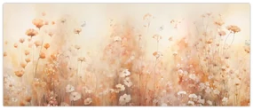 Obraz - Vzor divokých kvetov (120x50 cm)