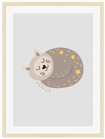 Sweet Dreams - skĺbená mačička - obraz do detskej izby Bez rámu  | Dolope