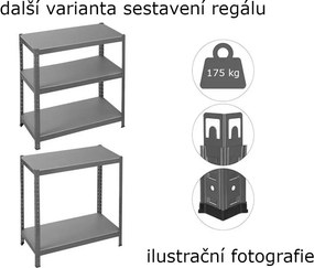 MEGA HIT: Regál 180x90x40 cm lakovaný 5-policový, nosnosť 875 kg - BIELY
