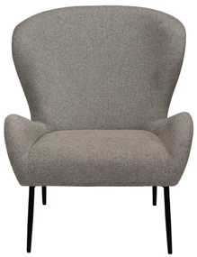 GLAM ČALÚNENÉ LOUNGE KRESLO bone white/antique brass
